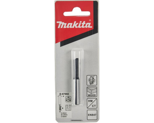 Фреза по дереву MAKITA D-67692 с 1 режущ. кромкой 6x19x8x51x1t