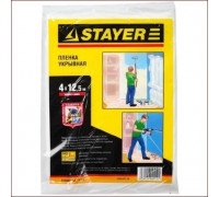 Защитная пленка STAYER STANDARD укрывочная, hdpe, 7 мкм, 4х12,5 м 1225-07-12