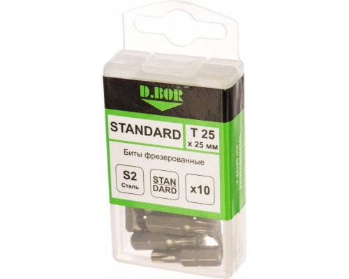 Бита для заворачивания D.BOR TORX 25, 25 мм (арт. d-t25-025-010) (10 шт.) D06-DT25025010