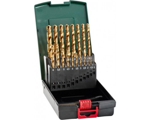 Набор сверл по металлу METABO HSS-TiN 19 шт. (1-10мм) 627173000 627173000