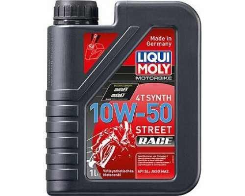 Масло для мотоциклов LIQUI MOLY SAE 10W50 Motorbike 4T Synth Street Race 1 л 3982/1502 синтетическое 3982