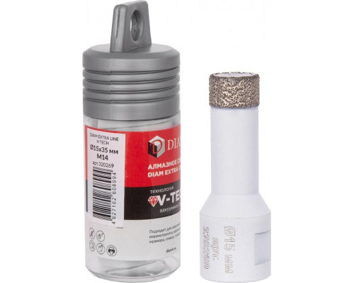 Сверло алмазное DIAM 15x35xМ14 Extra Line V-TECH 320269