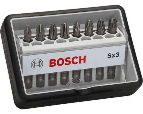 Набор бит BOSCH Extra Hard 8 шт Robust Line PH1/2/3 49 мм 2607002558