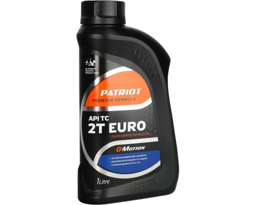 Масло для 2-тактных двигателей PATRIOT G-Motion 2Т Euro 1 л полусинтетическое 850030200