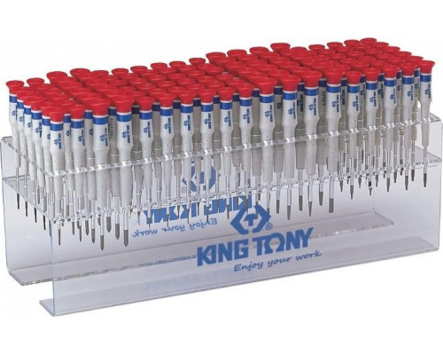 Стенд с прецизионными отвертками KING TONY серии 1431, 1432, 1433, 114 предметов 31419MR