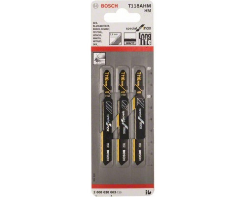 Пилки по металлу BOSCH T118AHM (3шт) 2608630663
