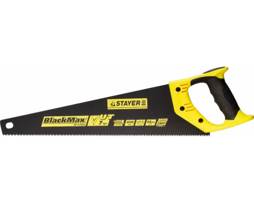 Ножовка по дереву STAYER Cobra BLACK 450 универсальная (пила) 450 мм, 7tpi, тефлон покрытие 2-15081-45_z01