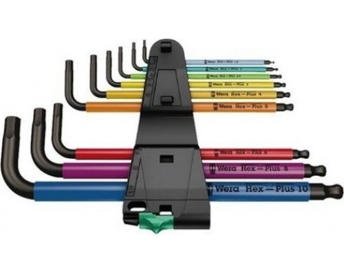 Набор шестигранников WERA 950 SPKL/9 SM N Multicolour, 9 предметов, арт. WE-073593