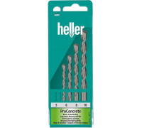 Набор сверл по бетону HELLER proconcrete (5,6,8,10 мм) (4 пр.) TD16873