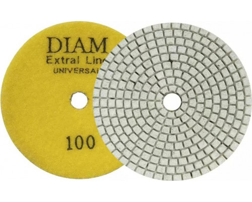 Алмазная тарелка на липучке DIAM АГШК 100*2,5 №100 Extra Line Universal (сухая/мокрая) 000673
