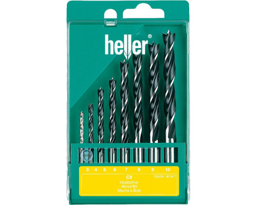 Набор сверл по дереву HELLER cv (3-10 мм) (8 пр.) TD18736