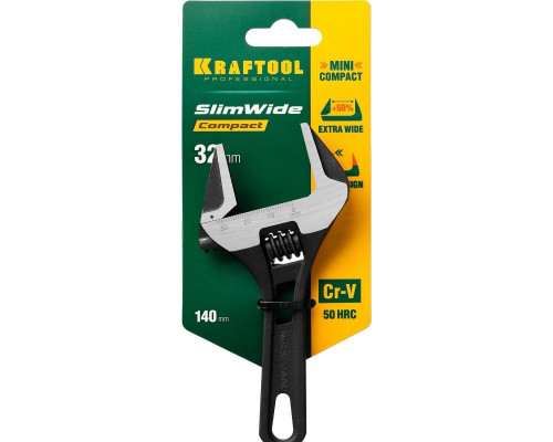 Ключ разводной KRAFTOOL SlimWide Compact 140 / 32 мм, 27266-20