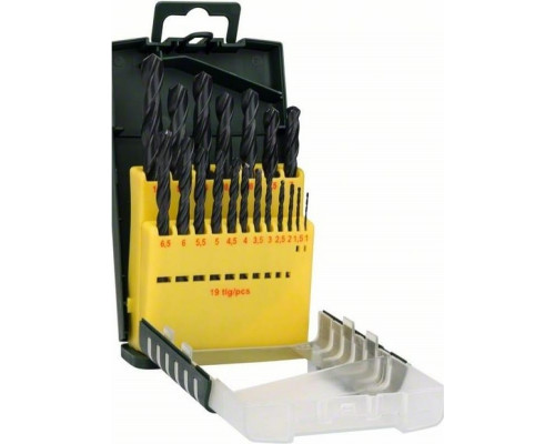 Набор сверл по металлу BOSCH HSS-R D1-10 19 шт 2607017151