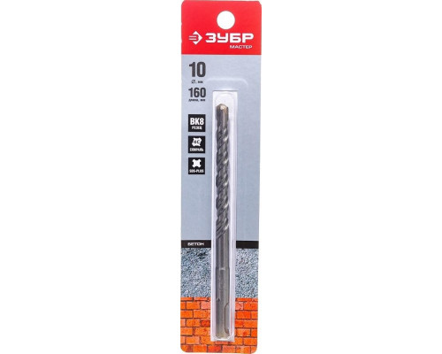 Бур SDS-plus ЗУБР МАСТЕР 10х160 мм 29315-160-10