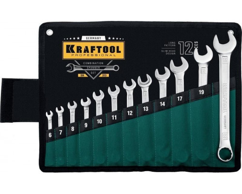 Набор комбинированных гаечных ключей KRAFTOOL 6-22 мм, 12 предметов 27079-H12_z01