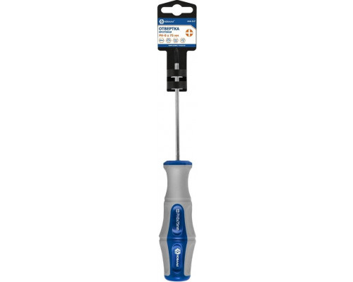 Отвертка крестовая Кобальт 646-317 ultra grip ph-0х75 мм cr-v, двухкомпонентная рукоя
