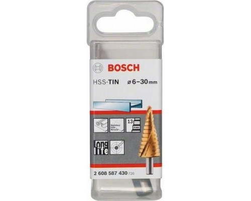 Сверло по металлу BOSCH ступенчатое 6-30 мм HSS-TiN 2608587430
