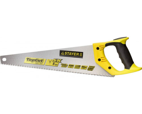 Ножовка по дереву STAYER Cobra 5 (пила) 450 мм, 5 tpi, прямой крупный зуб, быстрый 1506-45_z02