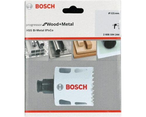 Коронка биметаллическая BOSCH PROGRESSOR 121 мм bim mm, new 2608594244