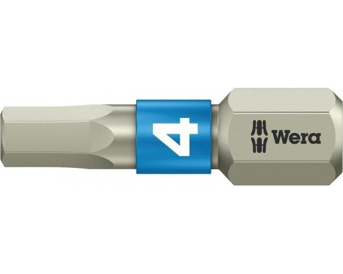 Бита для заворачивания, нержавеющая сталь WERA 3840/1 TS 4,0 мм, 25 мм WE-071074 WE-071074