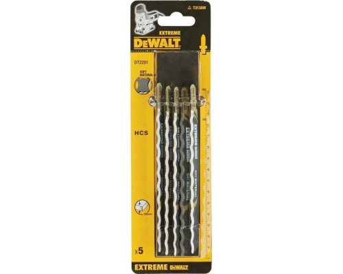 Пилки для мягких материалов (нож) DeWALT HCS T331AW 125х152х100 мм (5шт) DT2201-QZ DT2201-QZ