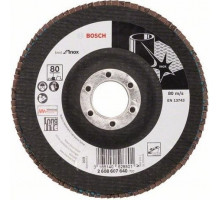 Круг лепестковый торцевой BOSCH 125 мм Р80 Best for Inox 2608607640