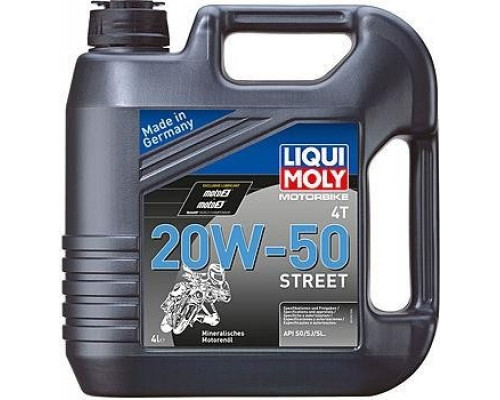 Масло для мотоциклов LIQUI MOLY SAE 20W50 Motorbike 4T Street 4 л 1696 1696