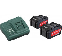 Набор аккумуляторов и зарядное устройство METABO 18V Basic-Set 4.0 2х4.0 Ач 685050000