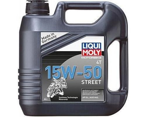 Масло для мотоциклов LIQUI MOLY SAE 15W50 Motorbike 4T Street 4 л 1689 синтетическое 1689
