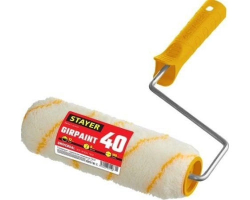 Валик малярный стержневой STAYER GIRPAINT 40 180 мм, d=40 мм, ворс 12 мм, ручка d=6 мм, 0315-18_z01