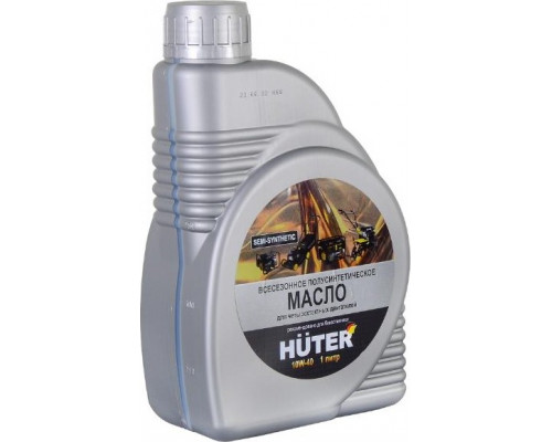 Масло для 4-тактных двигателей HUTER SAE10W40 1 л полусинтетическое 73/8/1/1