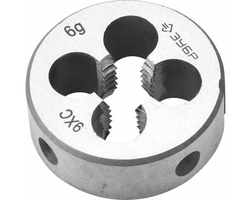 Плашка ЗУБР круглая ручная м5x0.8мм, сталь 9хс 4-28022-05-0.8