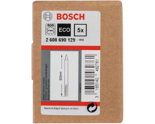 Набор пик 600 мм BOSCH SDS-max (5шт.) 2608690129