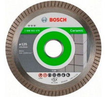 Алмазный диск для резки керамики BOSCH 125х22.2 мм Turbo Best for Ceramic 2608602479