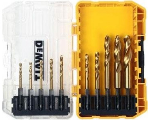 Набор сверл по металлу DeWALT HSS-TIN 10 шт. Impact TITANIUM (3.0-10 мм ) DT50050-QZ