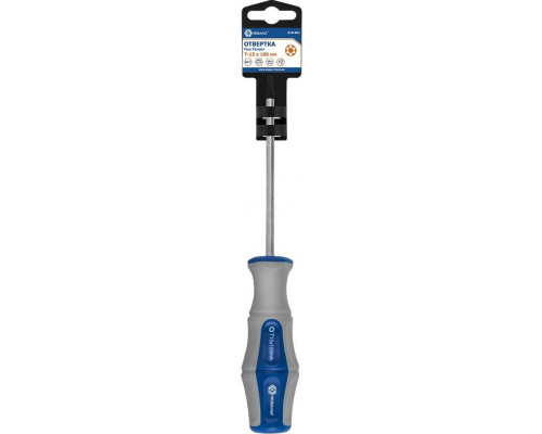 Отвертка TX Кобальт 910-041 ultra grip tamper-15х100 мм cr-v, двухкомпонентная