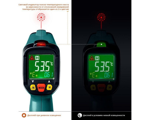 Пирометр KRAFTOOL TRM-550 инфракрасный, -50°С +550°С, 45705-550
