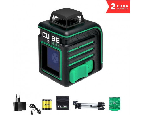 Лазерный уровень ADA CUBE 360 GREEN PROFESSIONAL EDITION А00535