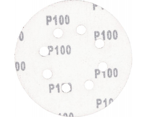 Круг шлифовальный на липучке Sturm 9010-1258-100 125мм, p100, 8 отв., 5 штук.