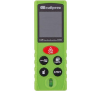 Лазерный дальномер СИБРТЕХ PM-40 40м с пузырьковым уровнем 38010
