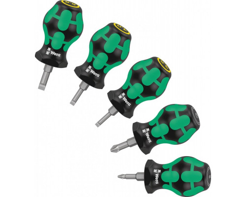 Набор отверток WERA 05008871001 stubby set 2 kraftform коротких 5 пр. WE-008871
