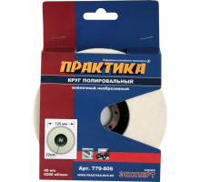 Круг полировальный войлочный ПРАКТИКА 125х22 мм, не абразивный 779-806
