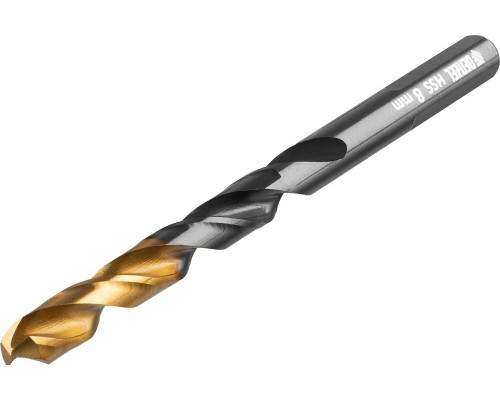 Набор сверл по металлу Denzel HSS-Tin, Golden Tip 1-10 мм, 10 шт 72316