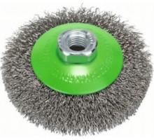 Щетка обдирочная для УШМ BOSCH коническая INOX D-100 мм М14 2608622108