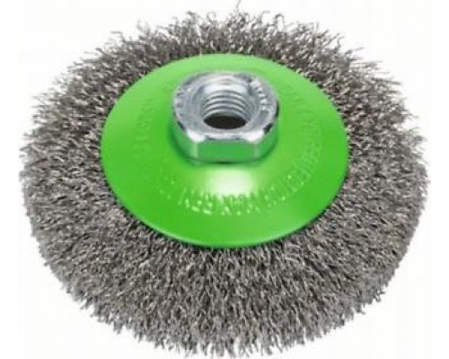 Щетка обдирочная для УШМ BOSCH коническая INOX D-100 мм М14 2608622108