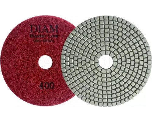Алмазная тарелка на липучке DIAM АГШК 100*2,5 №400 Master Line Universal (сухая/мокрая) 000626