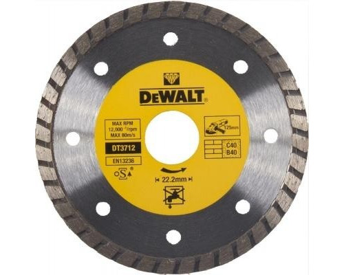 Алмазный диск универсальный DeWALT TURBO 125х22.2 мм DT3712-QZ DT3712-QZ
