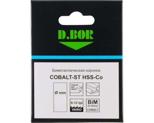 Коронка биметаллическая D.BOR COBALT-ST 44 мм (m42) мелкий зуб D-HS-BIM-ST-38-044