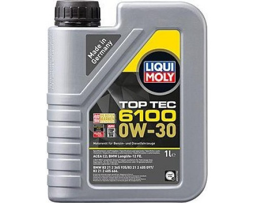 Масло моторное LIQUI MOLY SAE 0W30 Top Tec 6100 1 л 20777 20777
