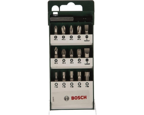 Набор бит BOSCH S/PH/PZ/T 25 ММ 15 + держатель 2609255977